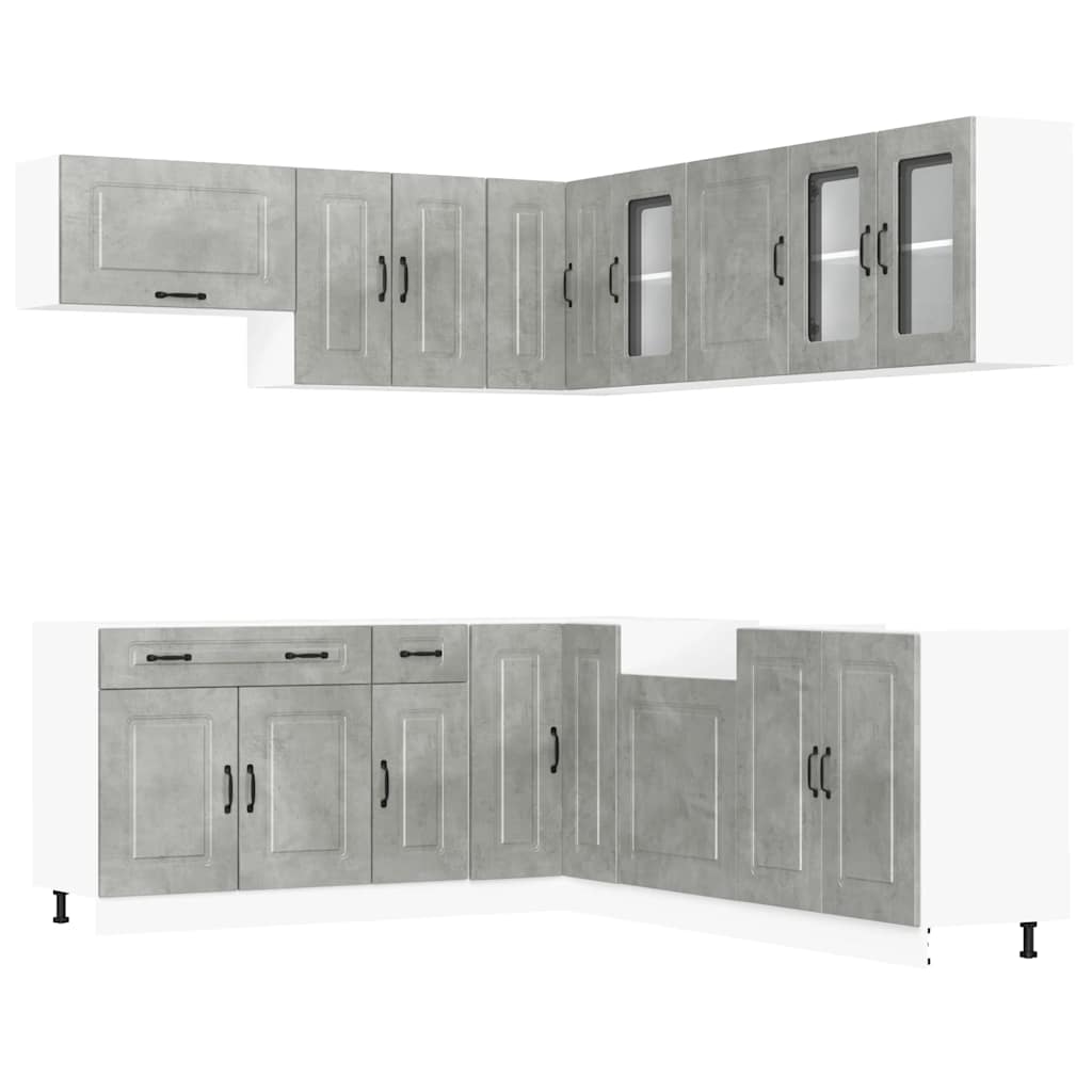 Kalmar 11 pcs engineered wood kitchen cabinet set