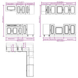 Kalmar 11 pcs engineered wood kitchen cabinet set