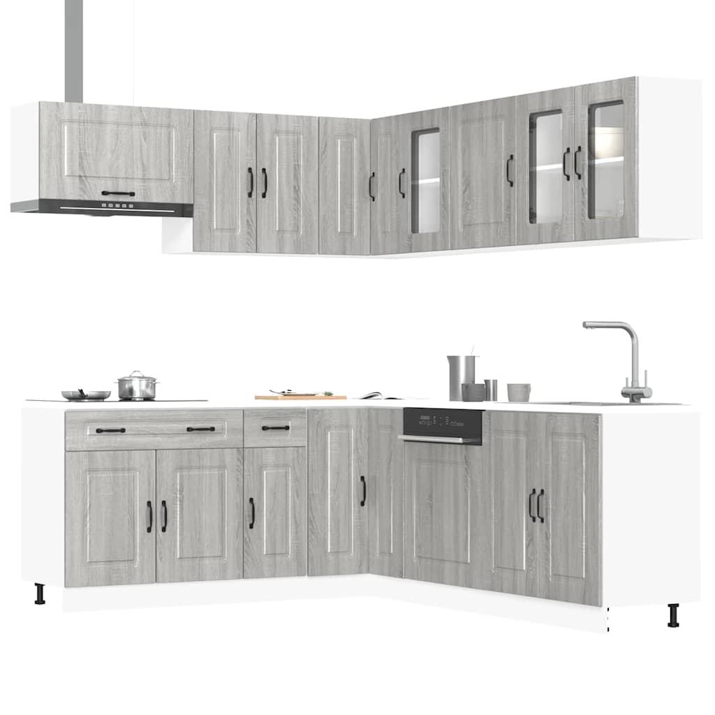 Kalmar 11 pcs engineered wood kitchen cabinet set