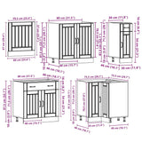 Ensemble d'armoires de cuisine 11 pcs Lucca bois d'ingénierie