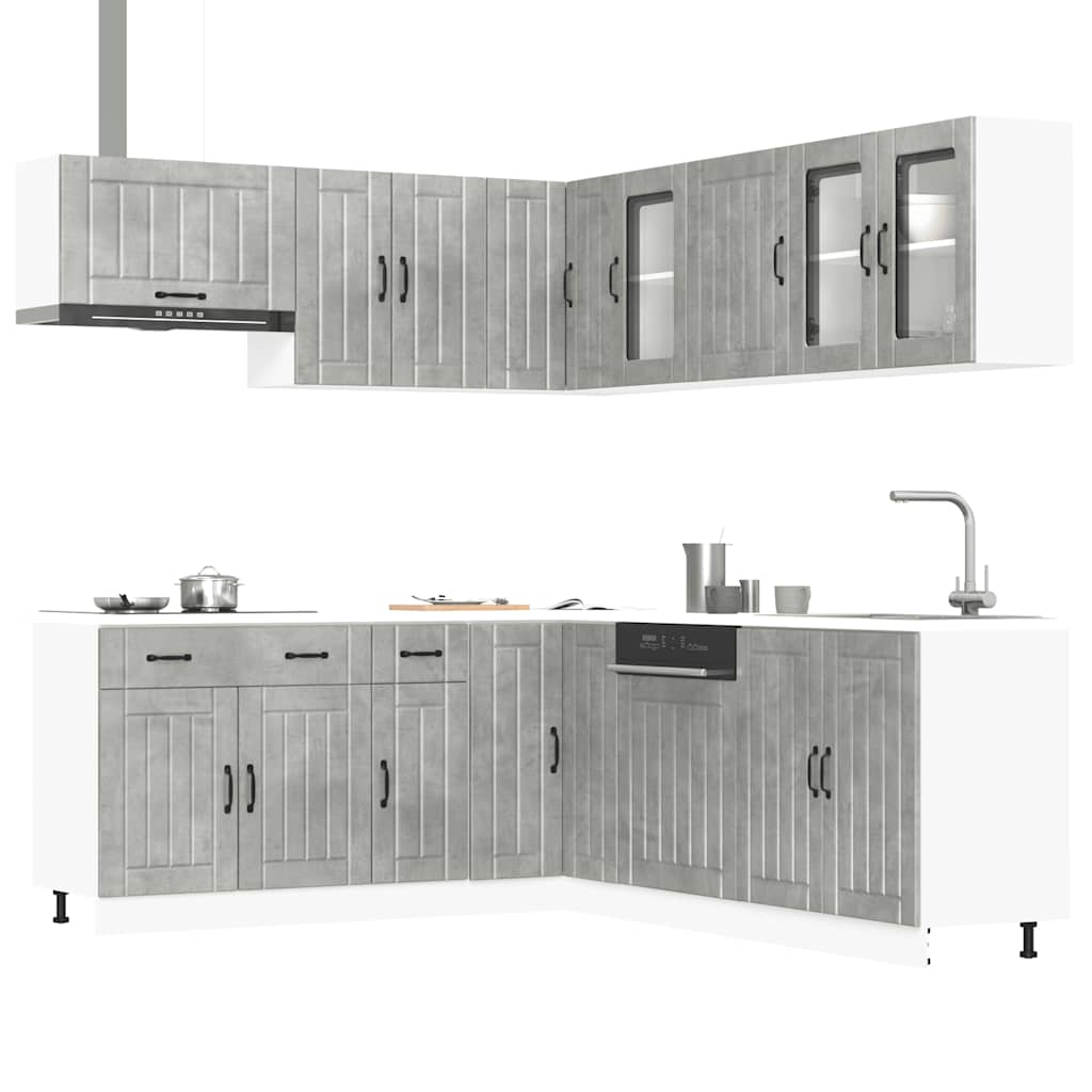 Lucca 11 Piece Kitchen Cabinet Set Engineered Wood