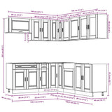 Porto 11 Piece Engineered Wood Kitchen Cabinet Set