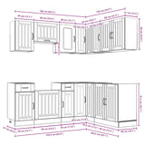 Ensemble d'armoires de cuisine 11 pcs Kalmar bois d'ingénierie