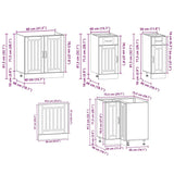 Ensemble d'armoires de cuisine 11 pcs Lucca bois d'ingénierie