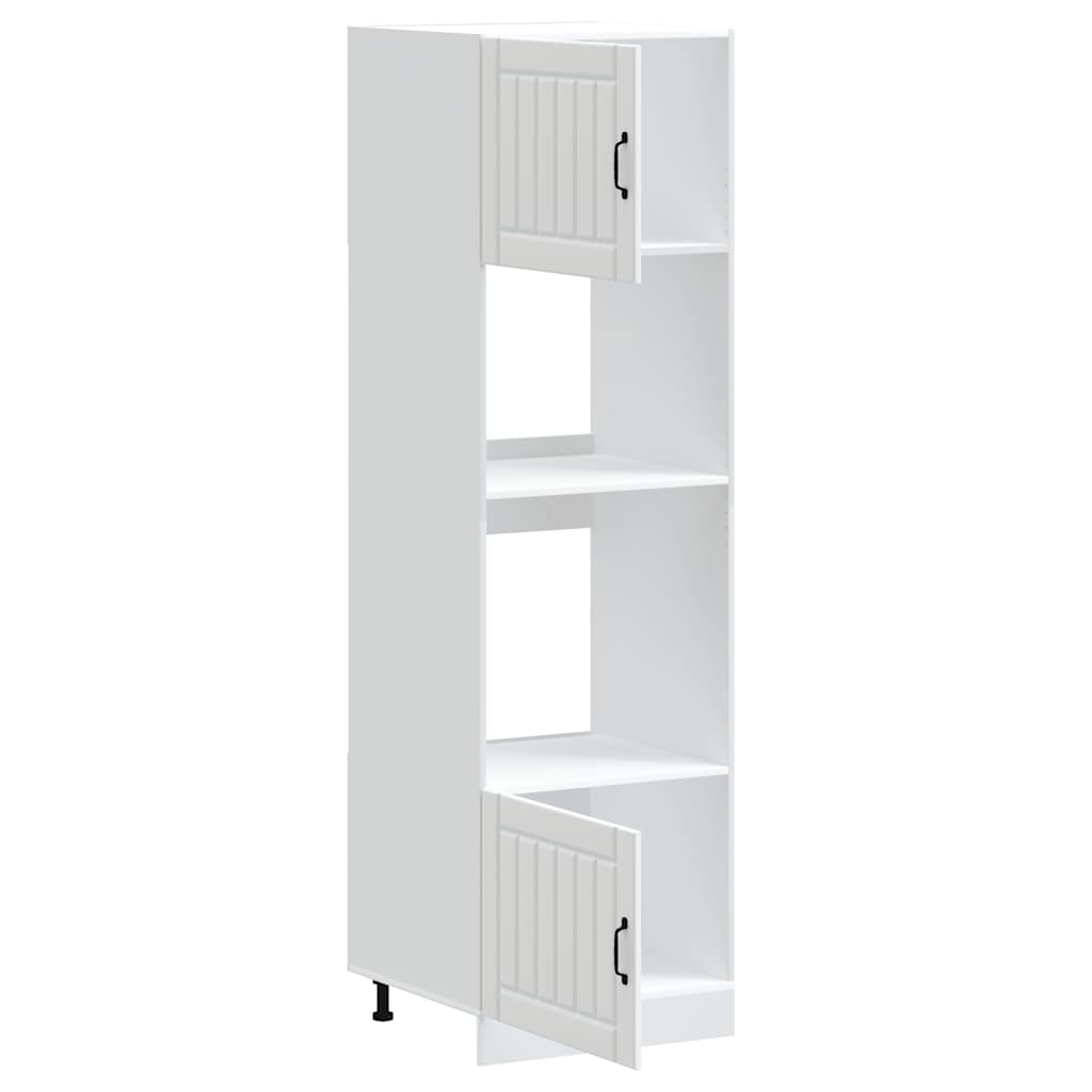 Armoires de four 2 pcs Kalmar blanc bois d'ingénierie