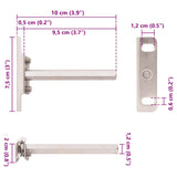 Supports d'étagères flottantes 12pcs invisible acier au carbone