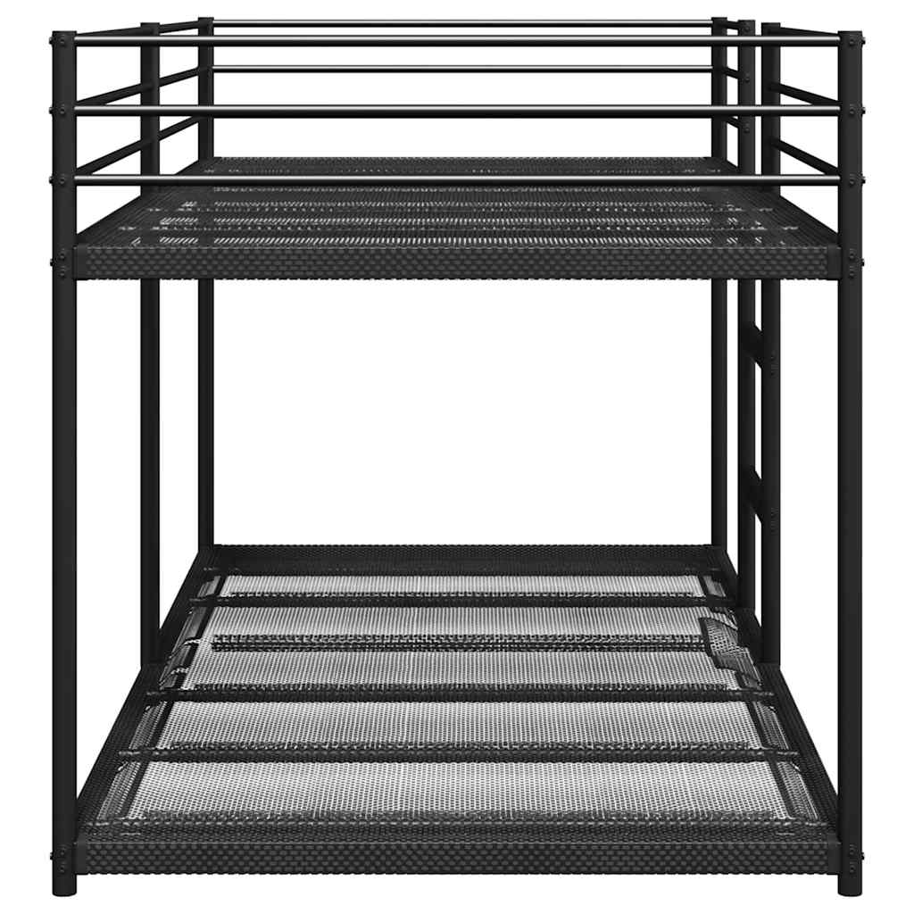 Lit superposé sans matelas noir 100x190 cm acier