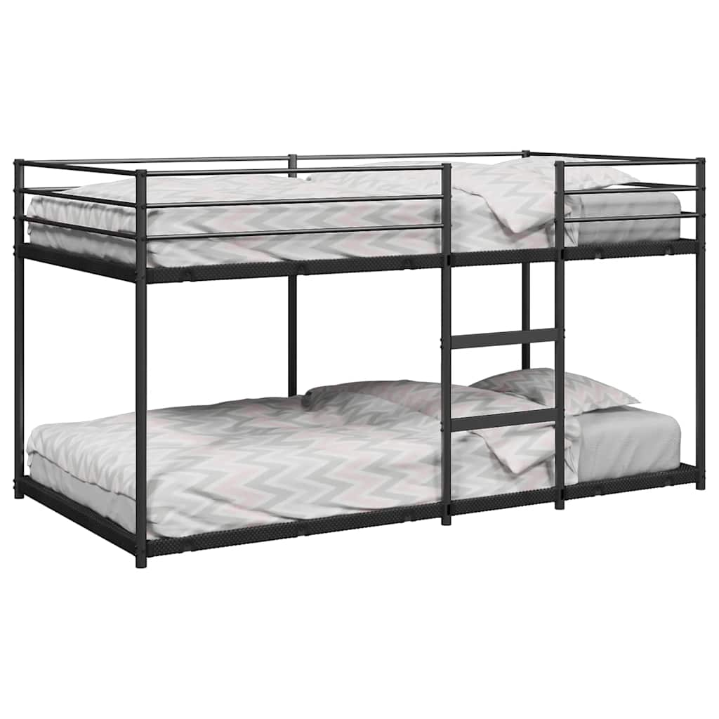 Lit superposé sans matelas noir 107x203 cm acier