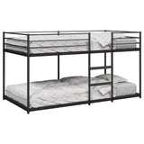 Lit superposé sans matelas noir 107x203 cm acier