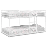 Bunk bed without mattress white 80x200 cm steel