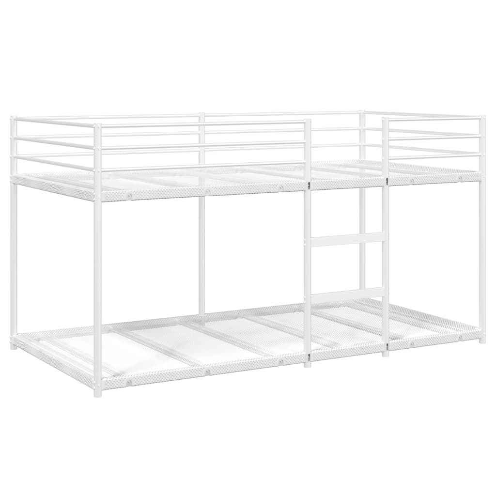 Bunk bed without mattress white 80x200 cm steel