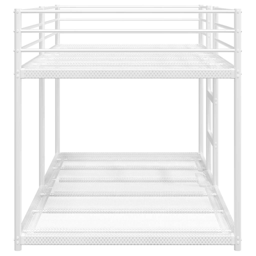 Bunk bed without mattress white 80x200 cm steel