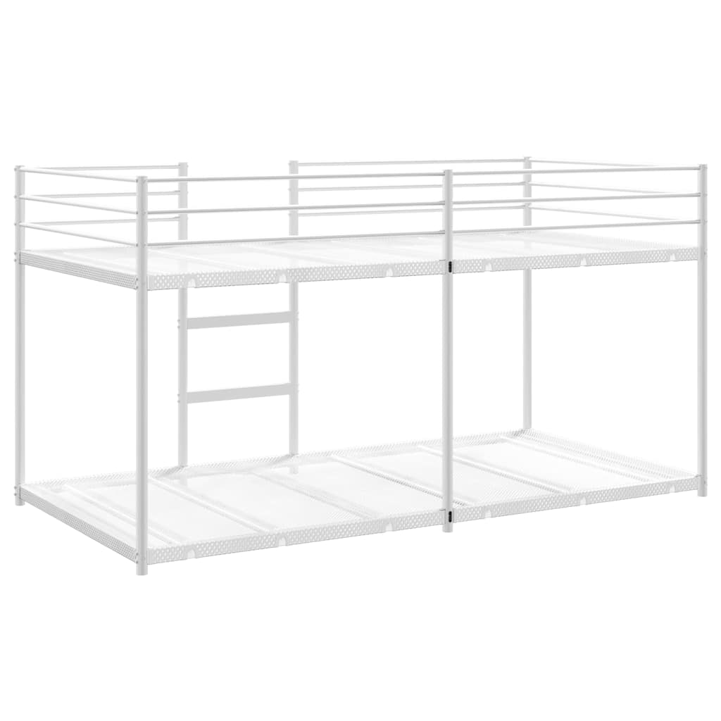 Bunk bed without mattress white 80x200 cm steel