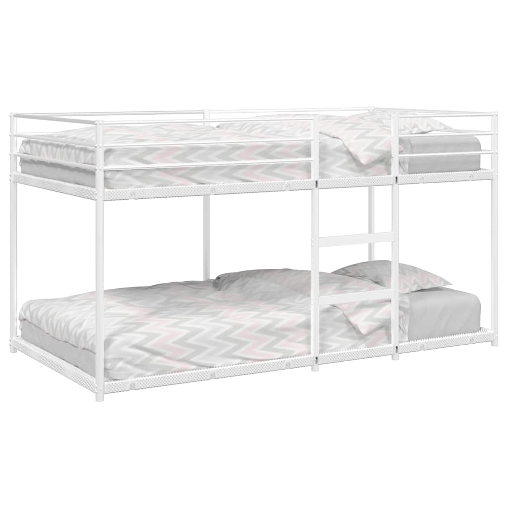 Bunk bed without mattress white 80x200 cm steel