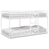 Lit superposé sans matelas blanc 107x203 cm acier