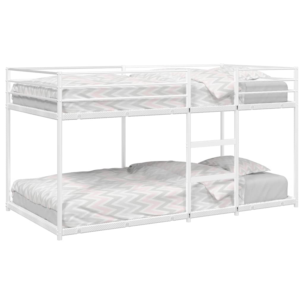 Lit superposé sans matelas blanc 107x203 cm acier