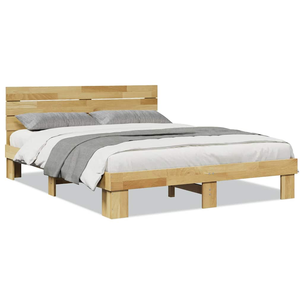 Bed frame with headboard without mattress 150 x 200 cm