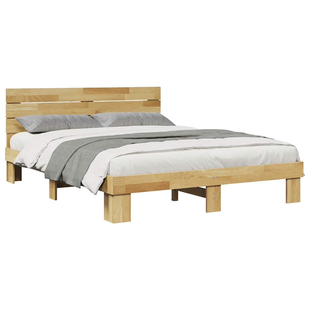 Bed frame with headboard without mattress 150 x 200 cm