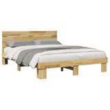 Bed frame with headboard without mattress 150 x 200 cm