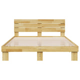 Bed frame with headboard without mattress 150 x 200 cm