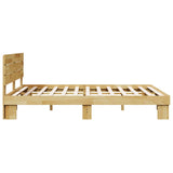 Bed frame with headboard without mattress 150 x 200 cm