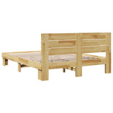 Bed frame with headboard without mattress 150 x 200 cm