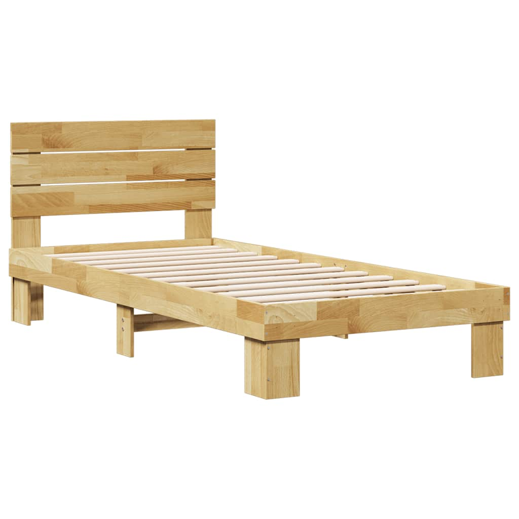 Bed frame with headboard without mattress 75 x 190 cm