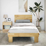 Bed frame with headboard without mattress 75 x 190 cm