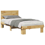 Bed frame with headboard without mattress 75 x 190 cm