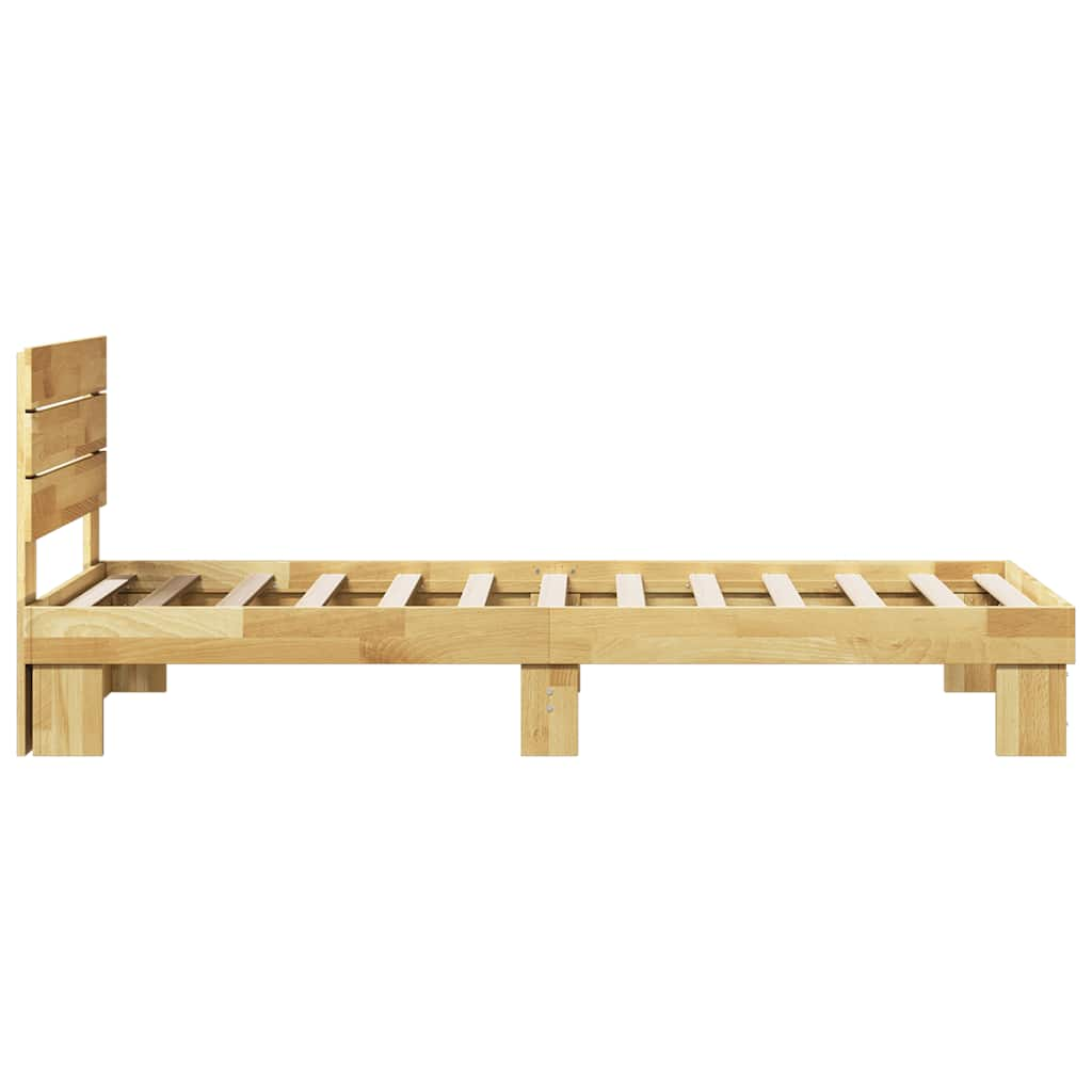 Bed frame with headboard without mattress 75 x 190 cm