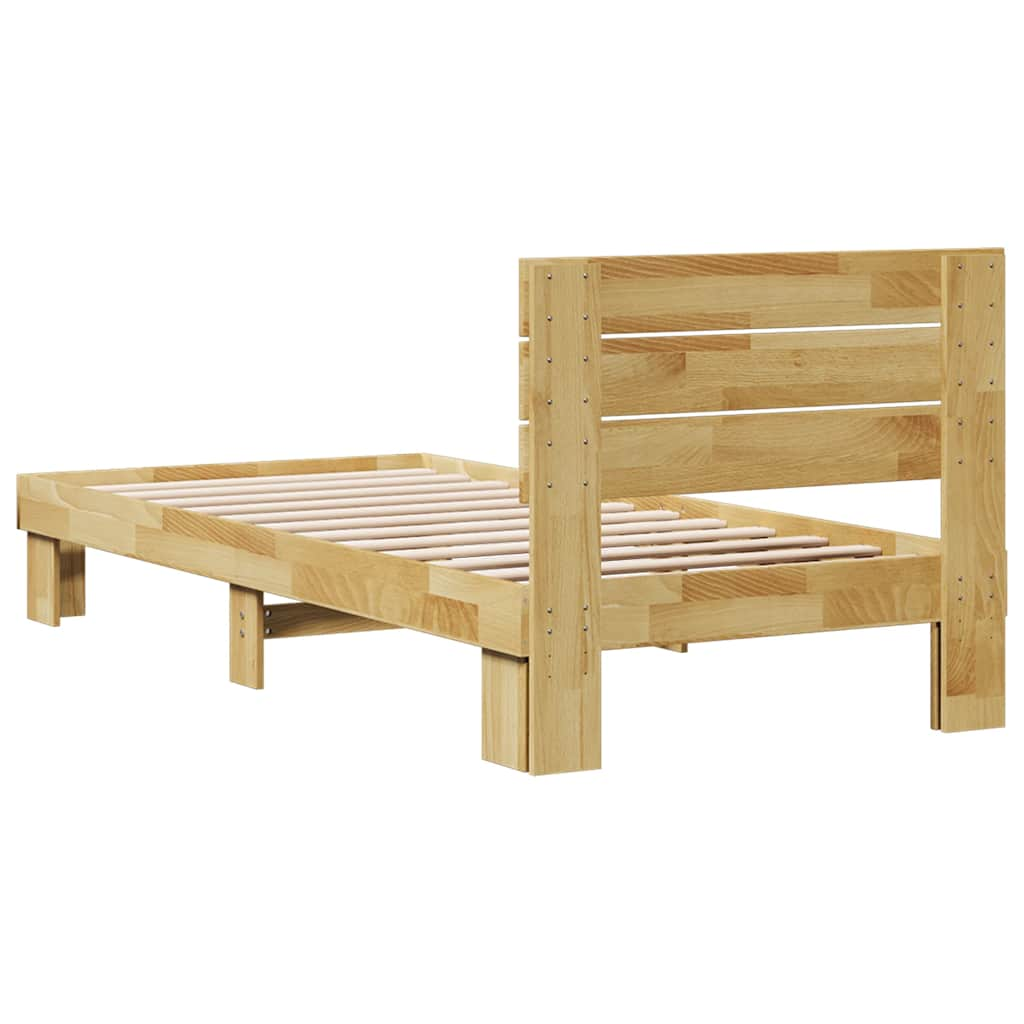 Bed frame with headboard without mattress 75 x 190 cm