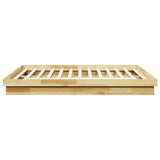 Bed frame without mattress 200 x 200 cm in solid oak wood