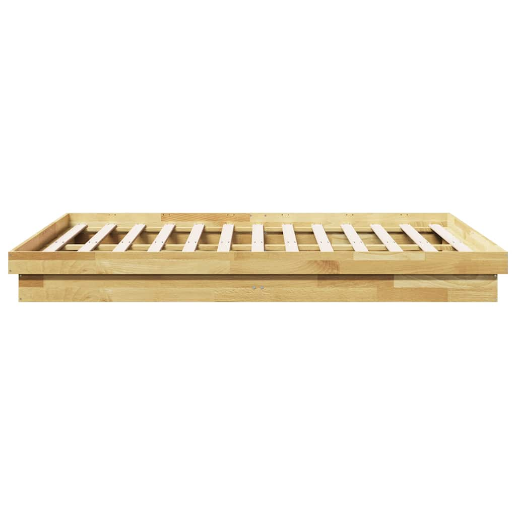 Bed frame without mattress 160x200 cm solid oak wood