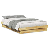 Cadre de lit sans matelas 120x190 cm bois massif de chêne