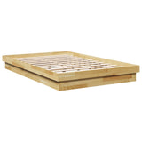 Cadre de lit sans matelas 120x190 cm bois massif de chêne