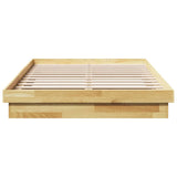 Cadre de lit sans matelas 120x190 cm bois massif de chêne