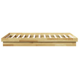 Cadre de lit sans matelas 120x190 cm bois massif de chêne