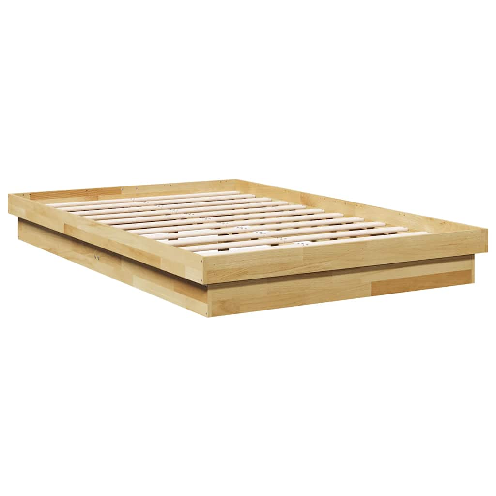 Cadre de lit sans matelas 120x190 cm bois massif de chêne