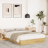 Cadre de lit sans matelas 120x190 cm bois massif de chêne