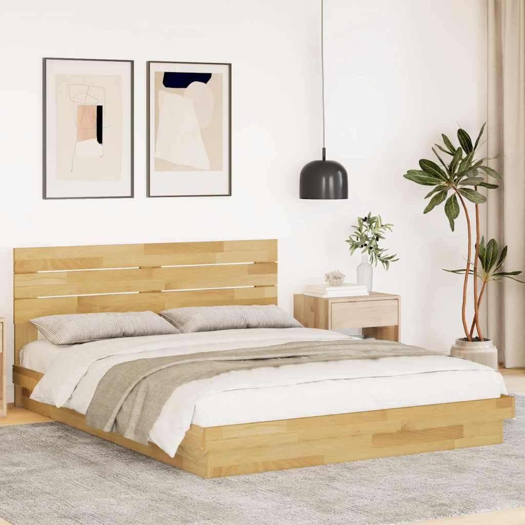 Cadre de lit avec tête de lit sans matelas 140x190 cm