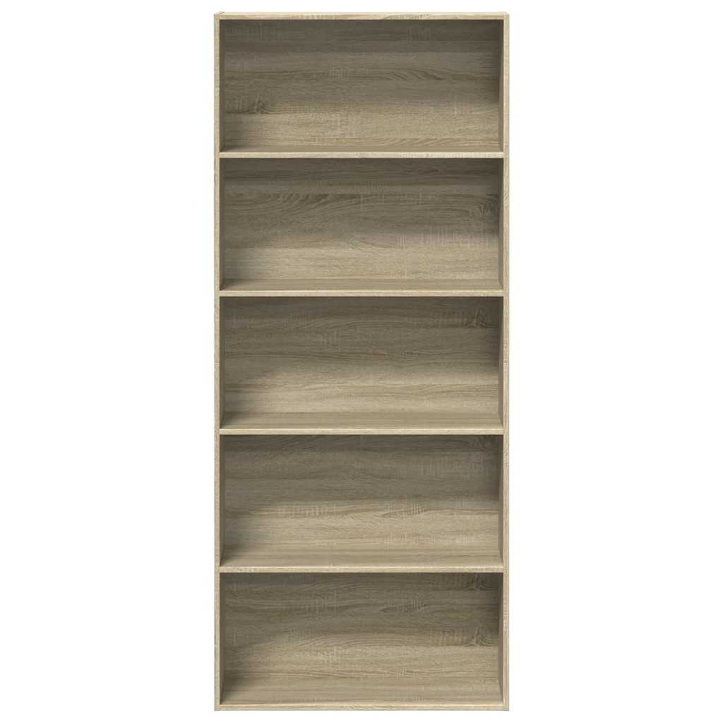 Bibliothèque chêne sonoma 80x30x189 cm bois d'ingénierie