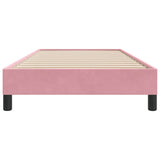 Sommier à lattes de lit sans matelas rose 80x210 cm velours