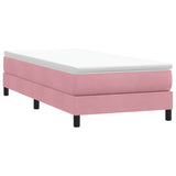 Sommier à lattes de lit sans matelas rose 80x210 cm velours