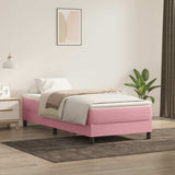 Sommier à lattes de lit sans matelas rose 90x210 cm velours