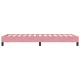 Sommier à lattes de lit sans matelas rose 100x210 cm velours