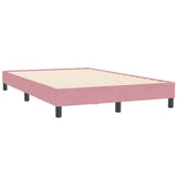 Sommier à lattes de lit sans matelas rose 120x210 cm velours