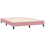 Sommier à lattes de lit sans matelas rose 140x210 cm velours