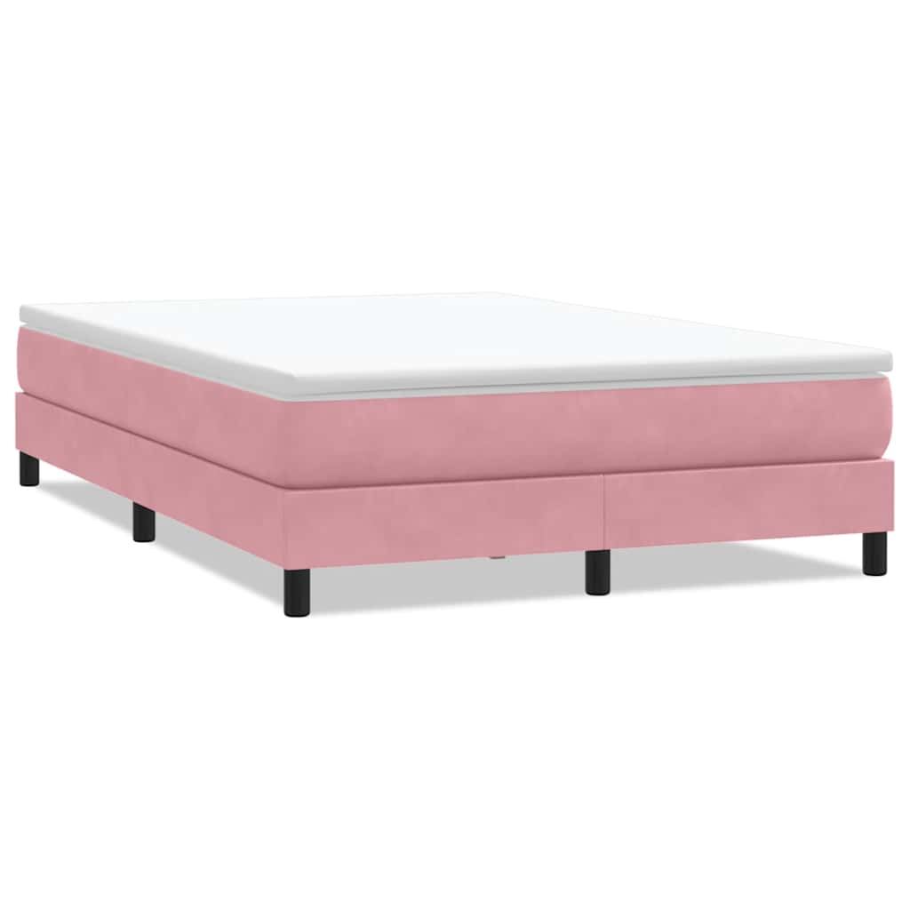 Sommier à lattes de lit sans matelas rose 160x210 cm velours