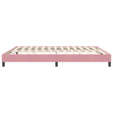 Sommier à lattes de lit sans matelas rose 180x210 cm velours