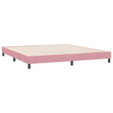 Sommier à lattes de lit sans matelas rose 180x210 cm velours